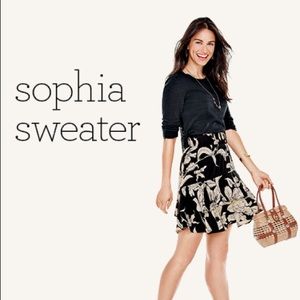 Cabi Sophia sweater black lace size xs